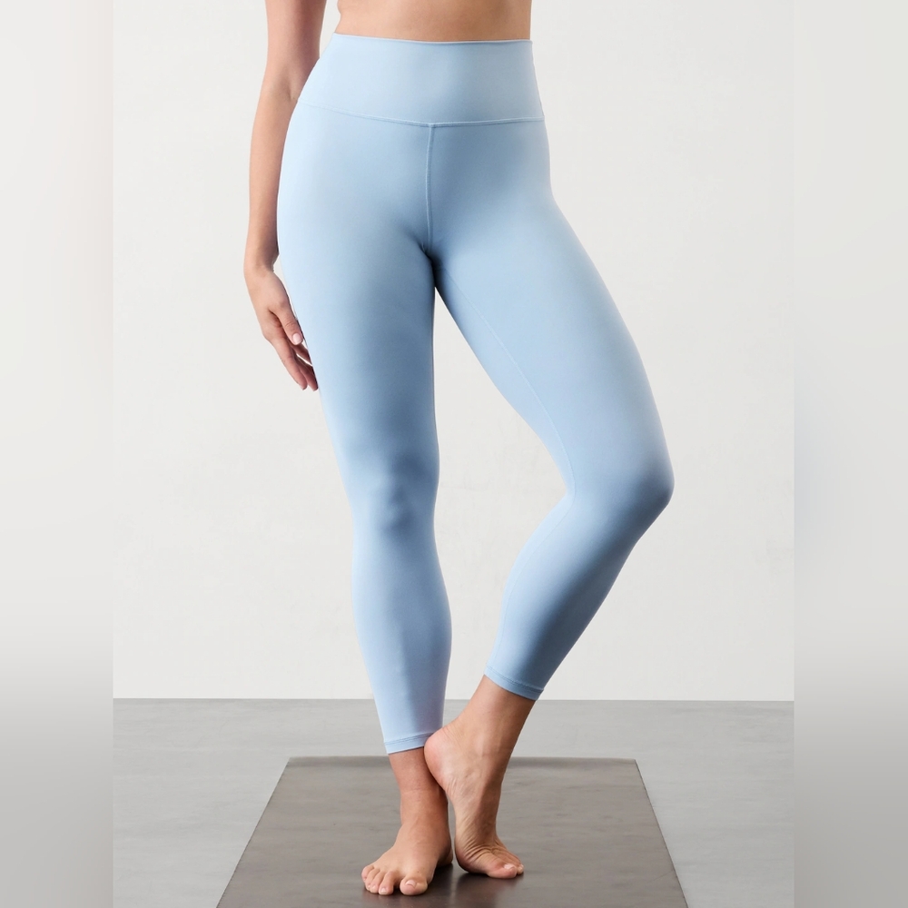Athleta transcend 7/8 tight legging Small S periwinkle High Rise Heron